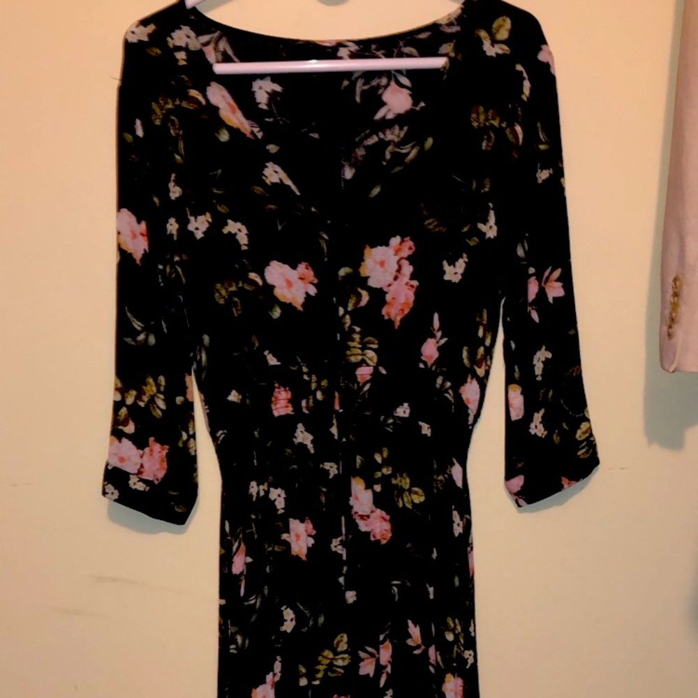 Black floral maxi